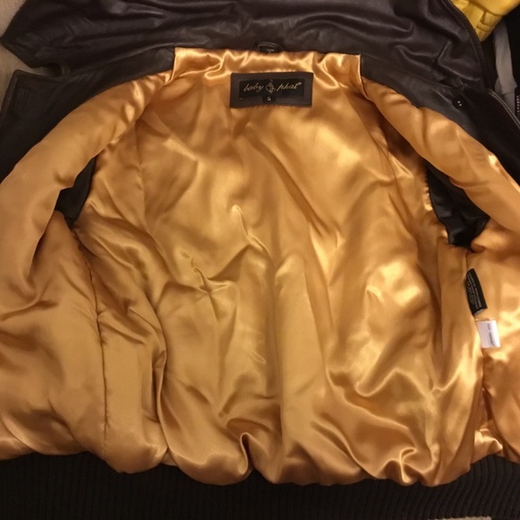 Baby Phat Brown Leather Jacket/Coat Size Small - Picture 7 of 8